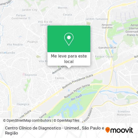 Centro Clínico de Diagnostico - Unimed. mapa