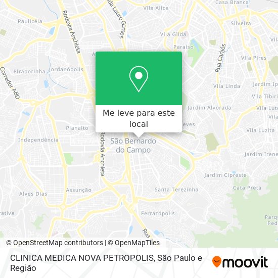 CLINICA MEDICA NOVA PETROPOLIS mapa