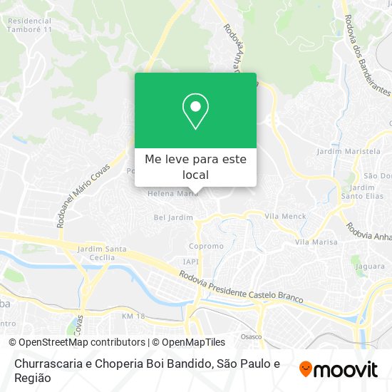 Churrascaria e Choperia Boi Bandido mapa