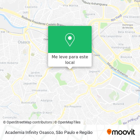 Academia Infinity Osasco mapa