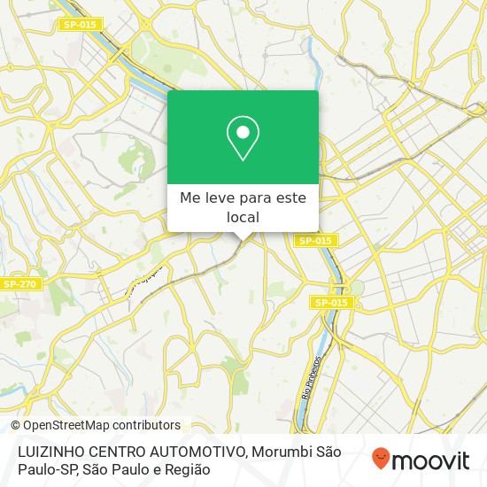 LUIZINHO CENTRO AUTOMOTIVO, Morumbi São Paulo-SP mapa