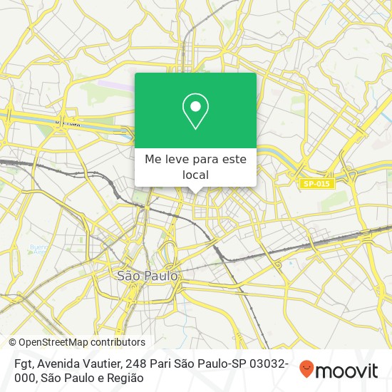 Fgt, Avenida Vautier, 248 Pari São Paulo-SP 03032-000 mapa