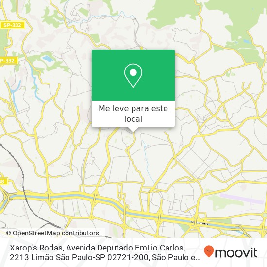 Xarop's Rodas, Avenida Deputado Emílio Carlos, 2213 Limão São Paulo-SP 02721-200 mapa