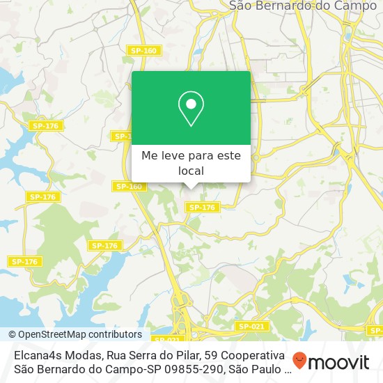 Elcana4s Modas, Rua Serra do Pilar, 59 Cooperativa São Bernardo do Campo-SP 09855-290 mapa