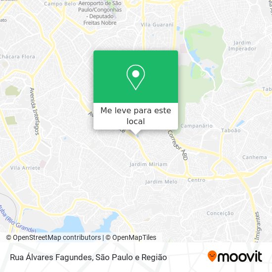 Rua Álvares Fagundes mapa