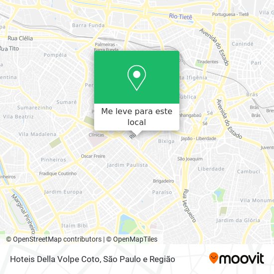 Hoteis Della Volpe Coto mapa