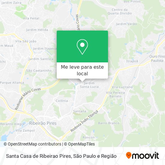 Santa Casa de Ribeirao Pires mapa
