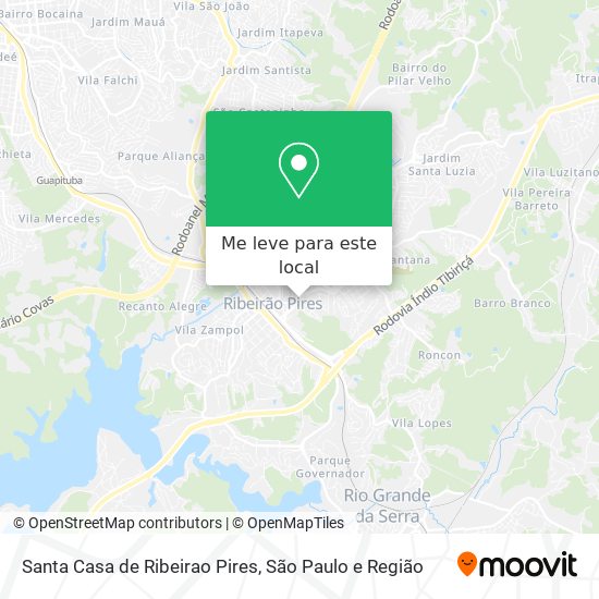 Santa Casa de Ribeirao Pires mapa