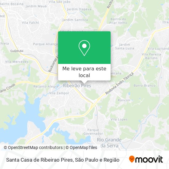 Santa Casa de Ribeirao Pires mapa