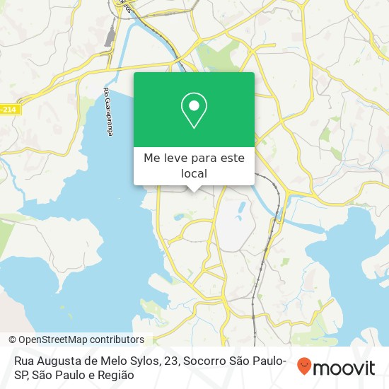 Rua Augusta de Melo Sylos, 23, Socorro São Paulo-SP mapa