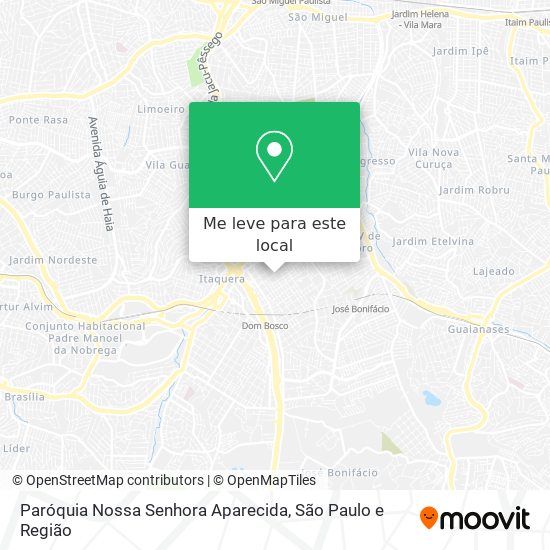 Paróquia Nossa Senhora Aparecida mapa