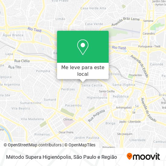 Método Supera Higienópolis mapa