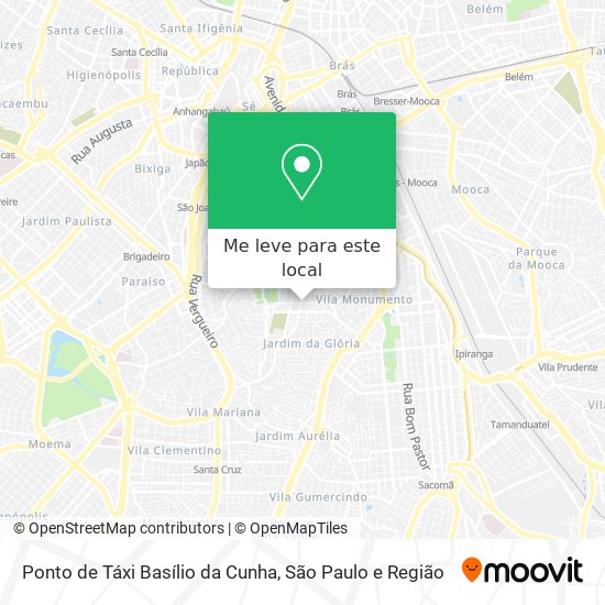 Ponto de Táxi Basílio da Cunha mapa