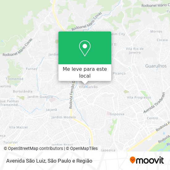 Avenida São Luiz mapa