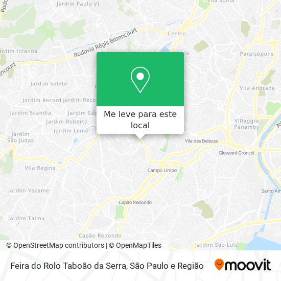Feira do Rolo Taboão da Serra mapa