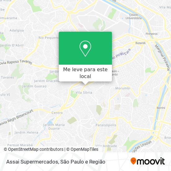 Assai Supermercados mapa