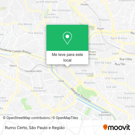 Rumo Certo mapa