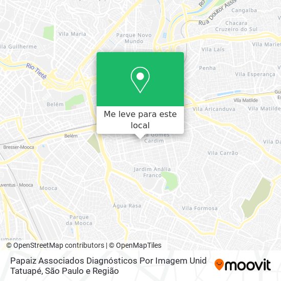 Papaiz Associados Diagnósticos Por Imagem Unid Tatuapé mapa