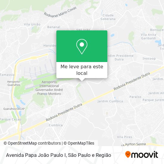 Avenida Papa João Paulo I mapa