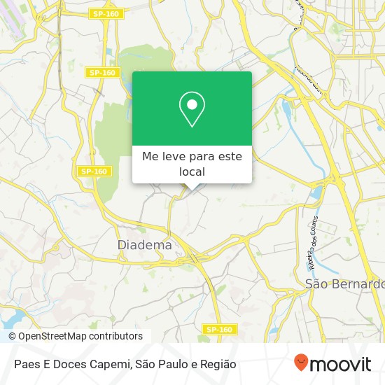 Paes E Doces Capemi, Avenida Almiro Sena Ramos, 176 Taboão Diadema-SP 09940-300 mapa