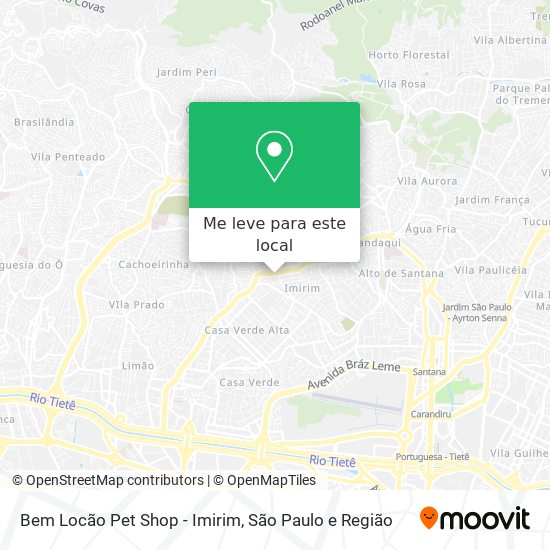 Bem Locão Pet Shop - Imirim mapa
