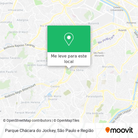 Parque Chácara do Jockey mapa