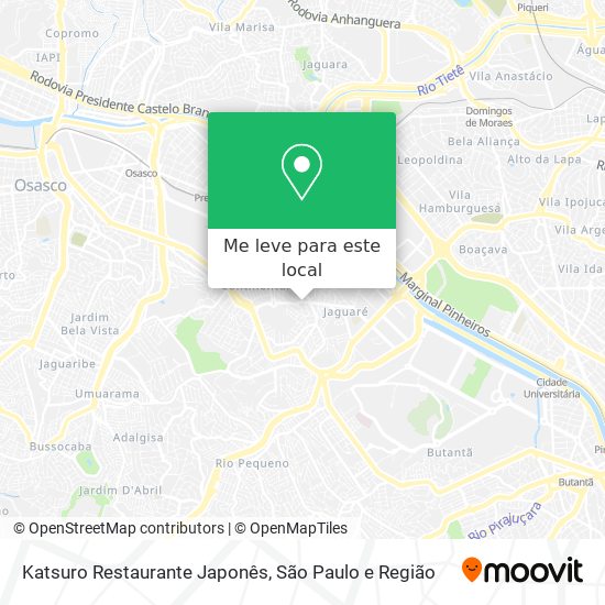 Katsuro Restaurante Japonês mapa