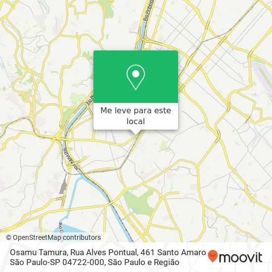 Osamu Tamura, Rua Alves Pontual, 461 Santo Amaro São Paulo-SP 04722-000 mapa