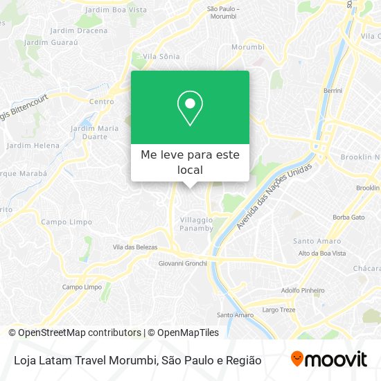 Loja Latam Travel Morumbi mapa