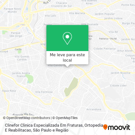 Clinefor Clinica Especializada Em Fraturas, Ortopedia E Reabilitacao mapa