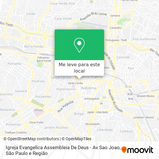 Igreja Evangelica Assembleia De Deus - Av Sao Joao mapa