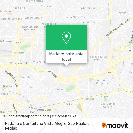 Padaria e Confeitaria Vista Alegre mapa