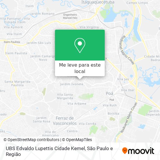 UBS Edvaldo Lupettis Cidade Kemel mapa