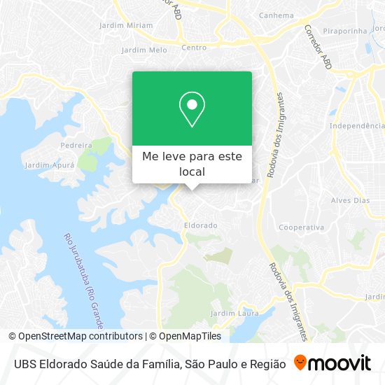 UBS Eldorado Saúde da Família mapa
