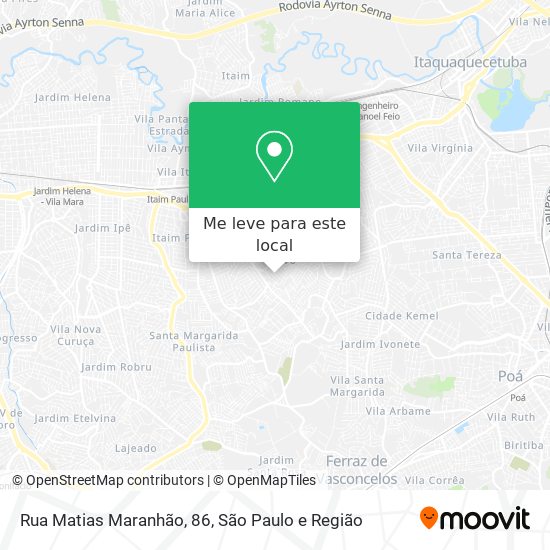 Rua Matias Maranhão, 86 mapa