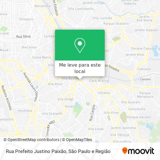 Rua Prefeito Justino Paixão mapa