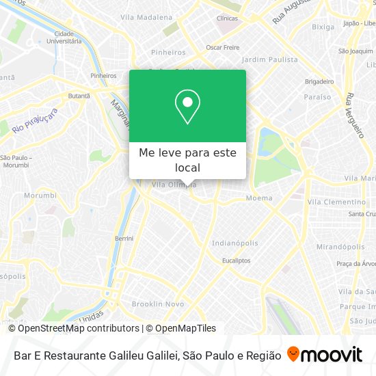Bar E Restaurante Galileu Galilei mapa