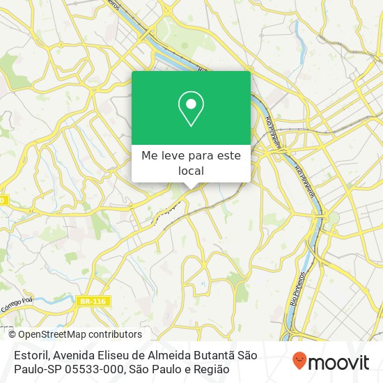 Estoril, Avenida Eliseu de Almeida Butantã São Paulo-SP 05533-000 mapa