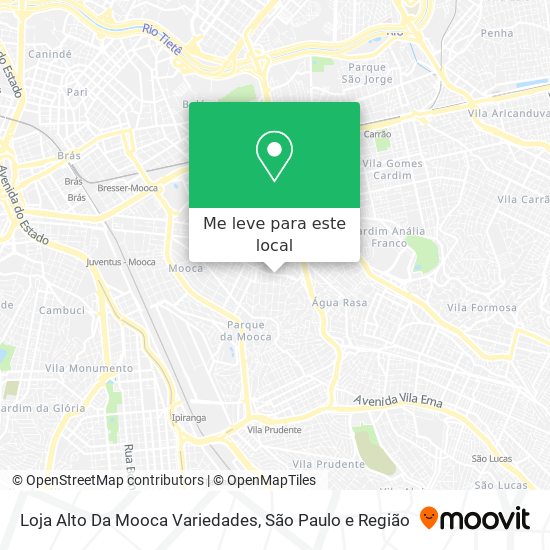 Loja Alto Da Mooca Variedades mapa