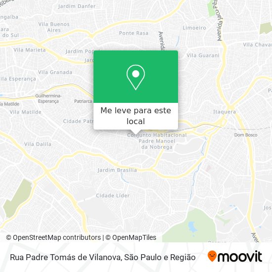 Rua Padre Tomás de Vilanova mapa