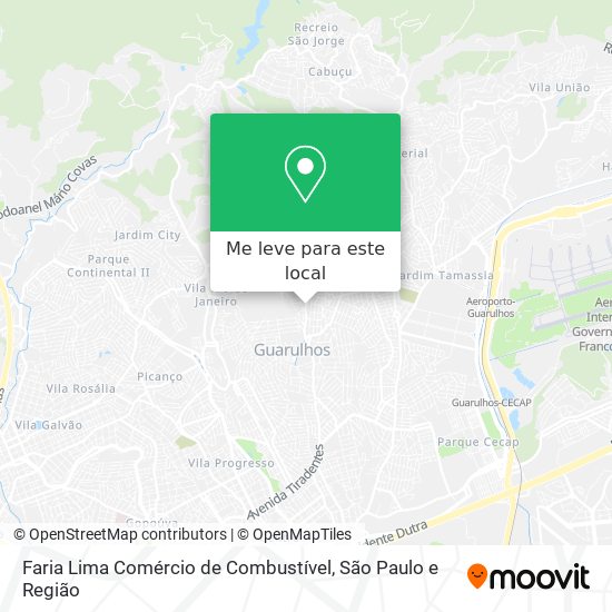 Faria Lima Comércio de Combustível mapa