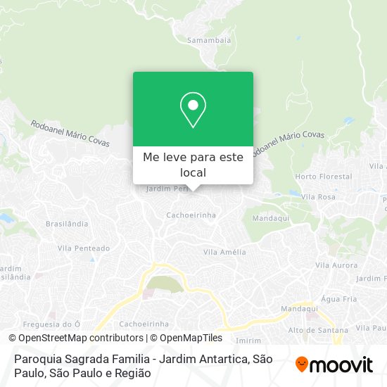 Paroquia Sagrada Familia - Jardim Antartica, São Paulo mapa