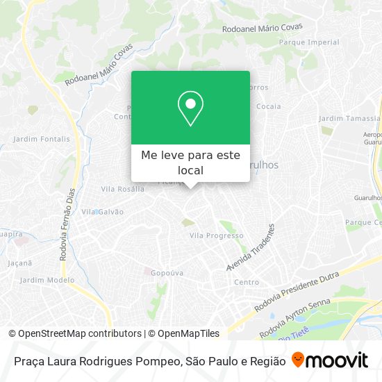 Praça Laura Rodrigues Pompeo mapa