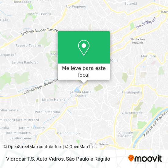 Vidrocar T.S. Auto Vidros mapa