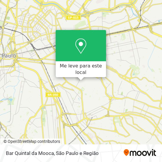 Bar Quintal da Mooca mapa