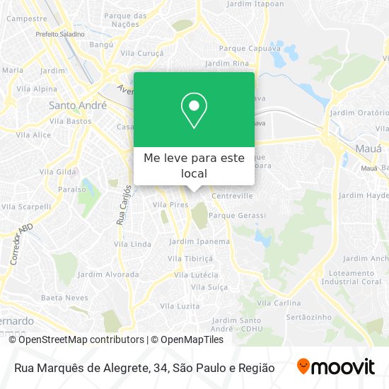 Rua Marquês de Alegrete, 34 mapa