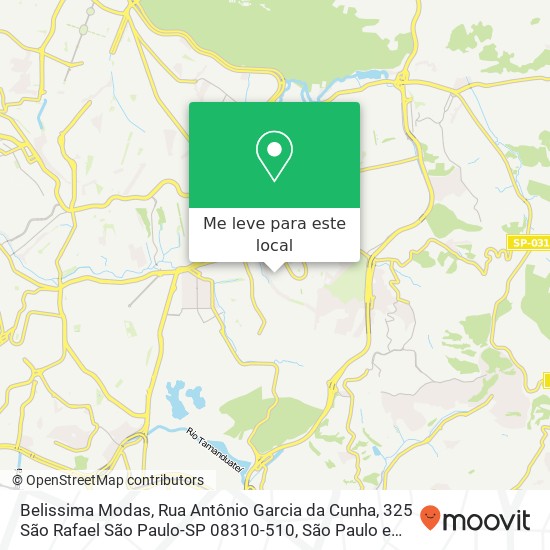 Belissima Modas, Rua Antônio Garcia da Cunha, 325 São Rafael São Paulo-SP 08310-510 mapa