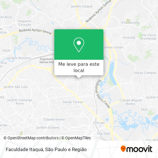 Faculdade Itaquá mapa