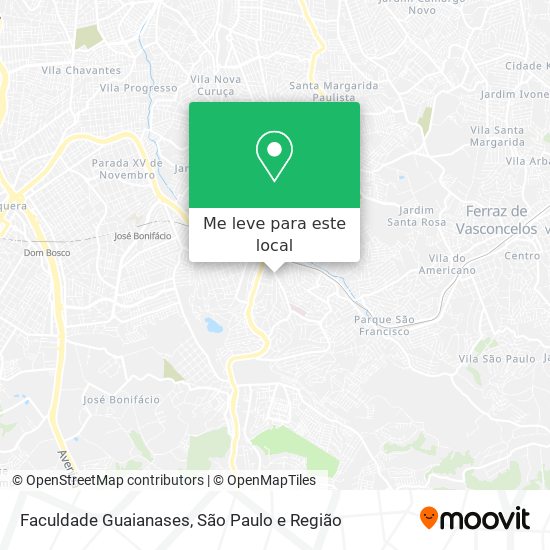 Faculdade Guaianases mapa