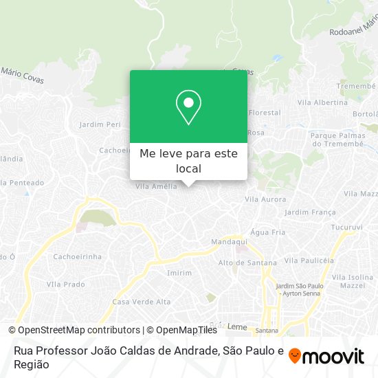 Rua Professor João Caldas de Andrade mapa